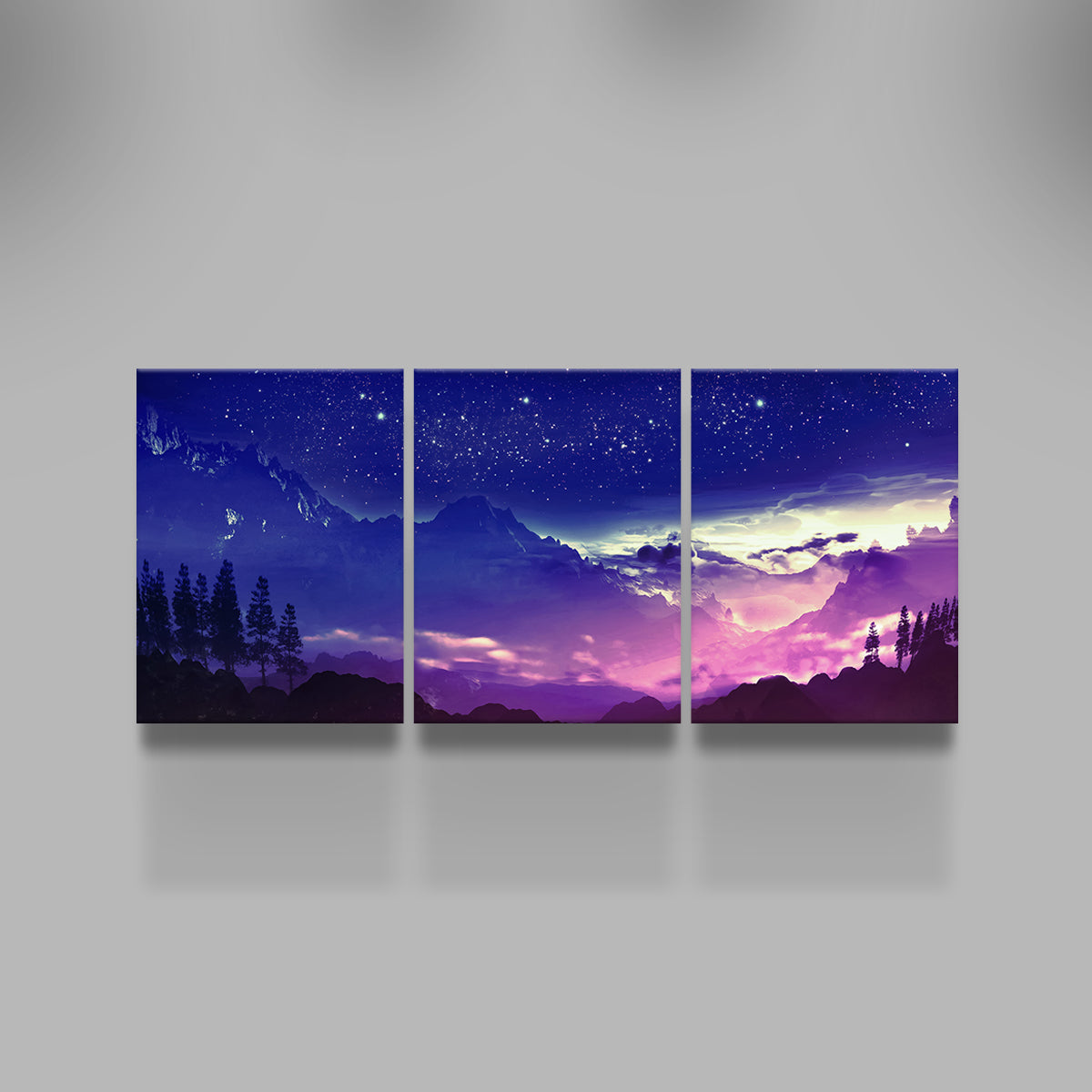 Purple Landscape Reflection Wall Art