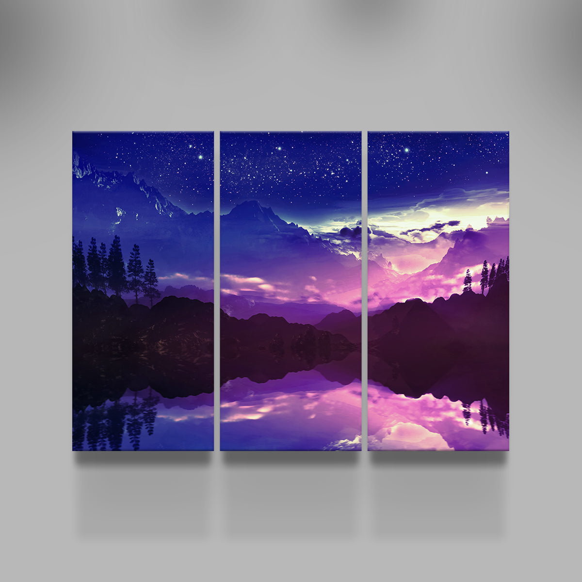 Purple Landscape Reflection Wall Art