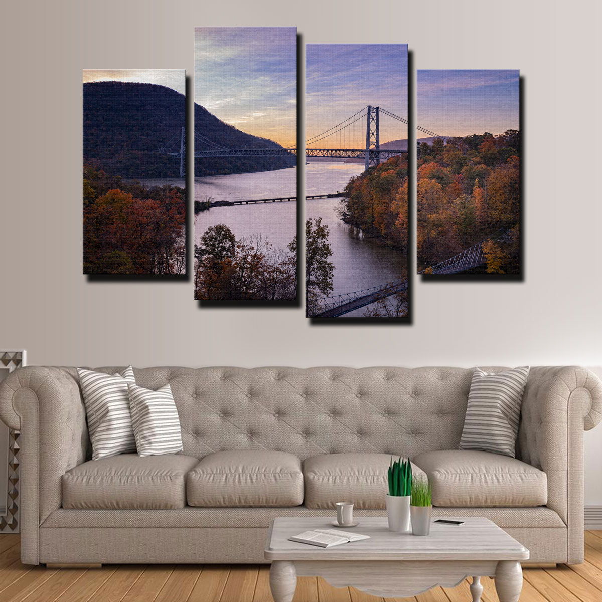 Purple Heart Bridge Wall Art