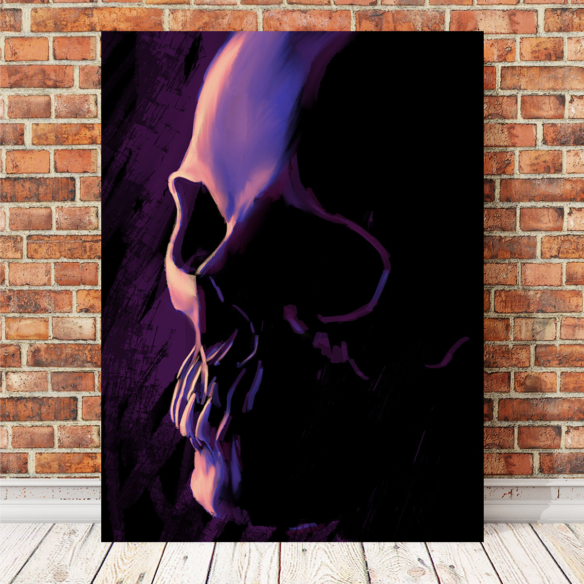 Purple Skull Wall Art