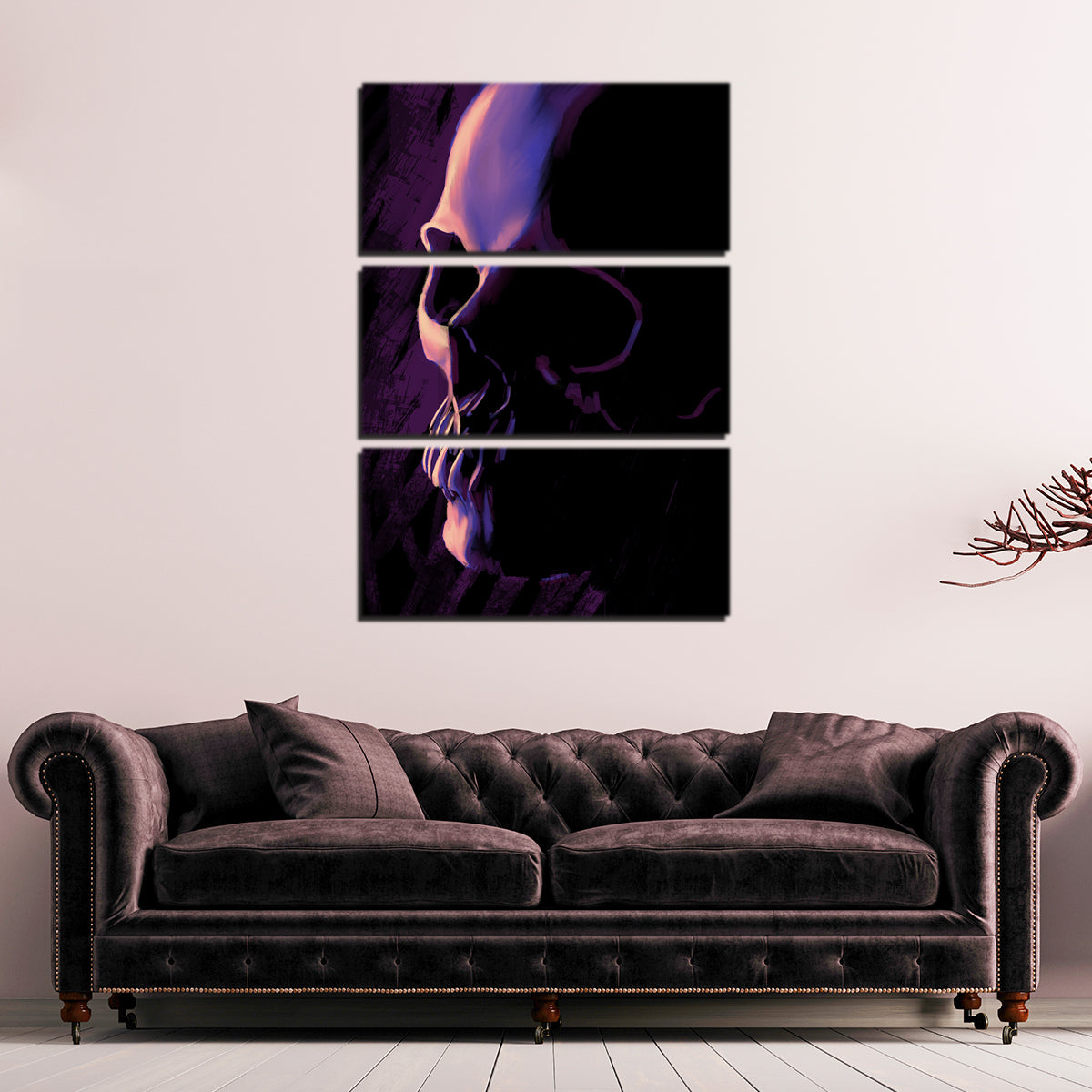 Purple Skull Wall Art