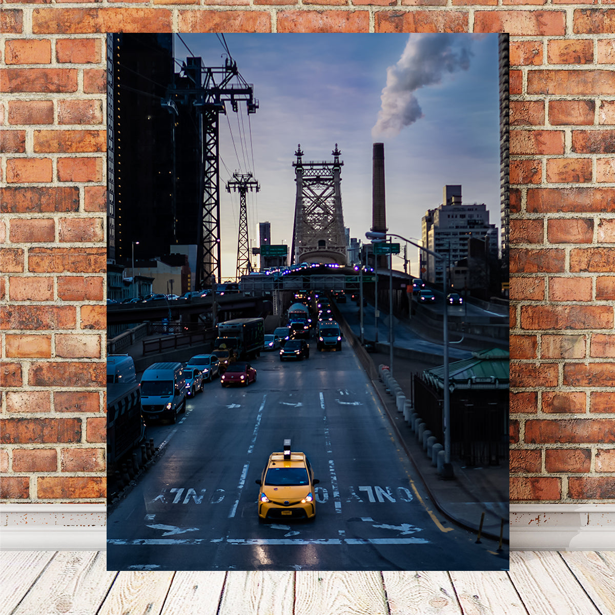 Queensboro Bridge Yellow Cab Wall Art