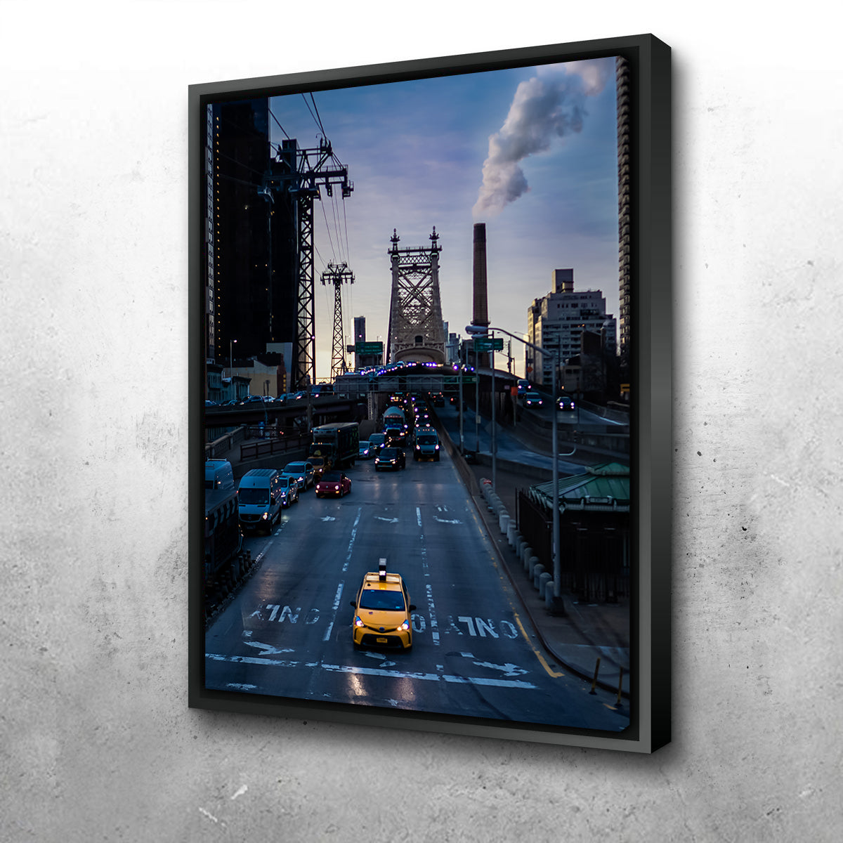Queensboro Bridge Yellow Cab Wall Art