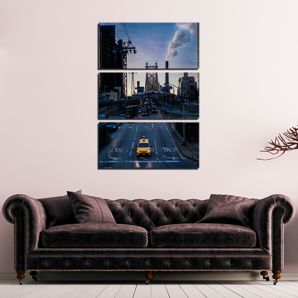 Queensboro Bridge Yellow Cab Wall Art