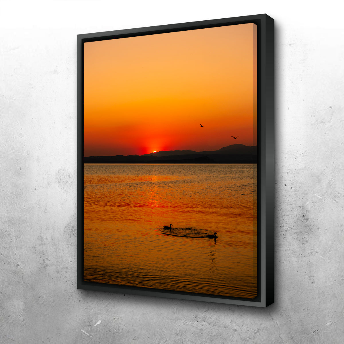 Red Sunset Wall Art