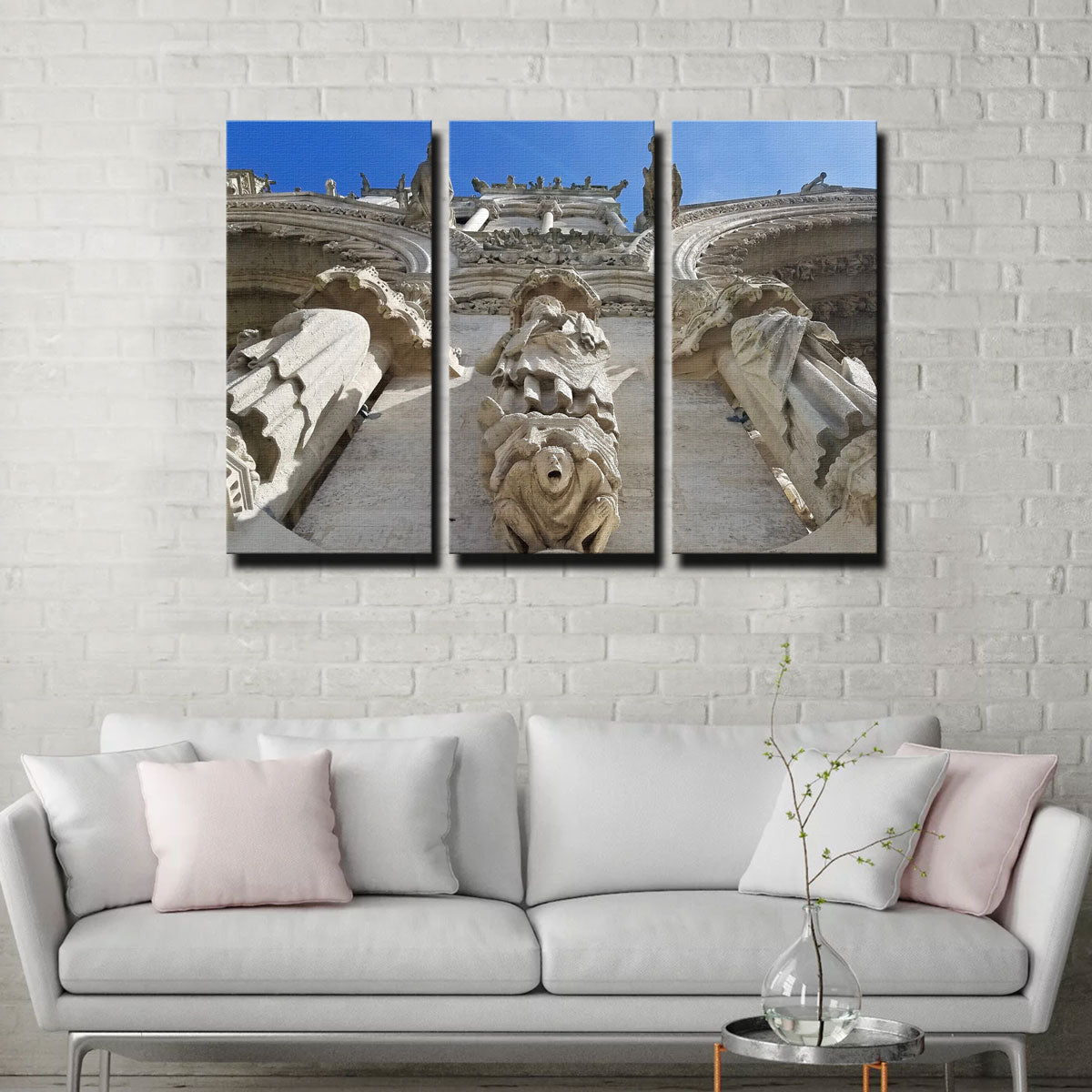 Reims Cathedral Gargoyles Wall Art