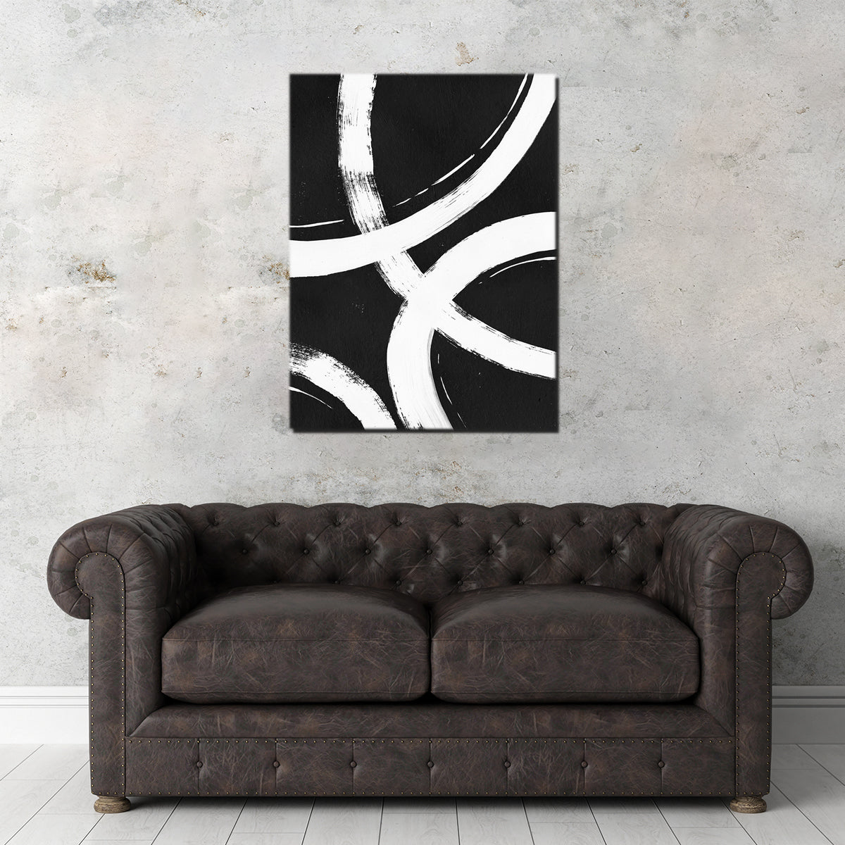 Rings Black & White Wall Art