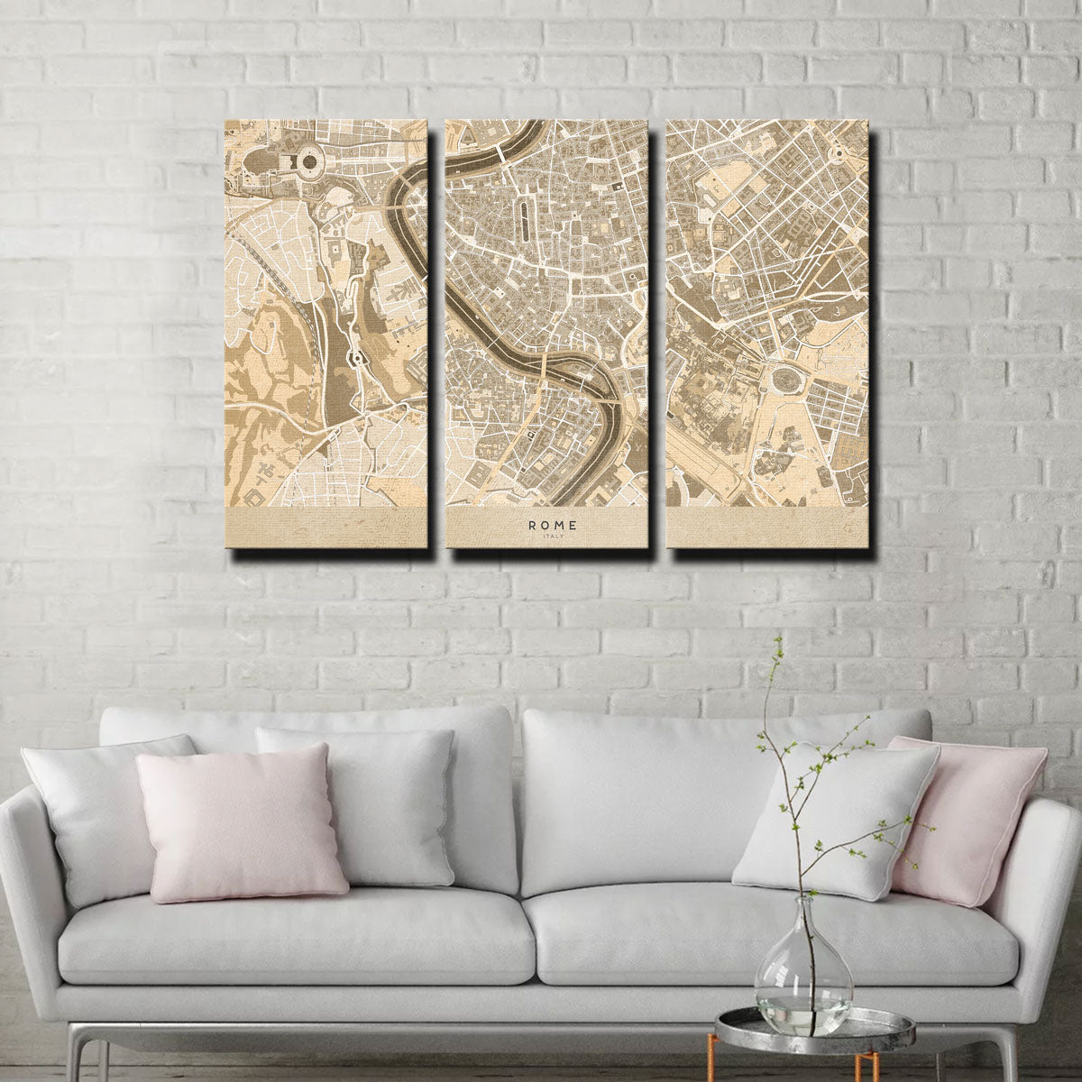 Rome Map Wall Art
