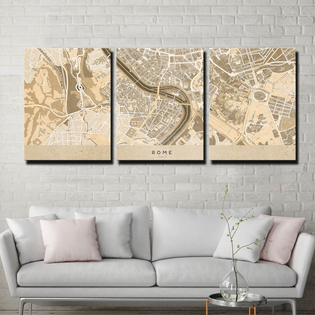 Rome Map Wall Art