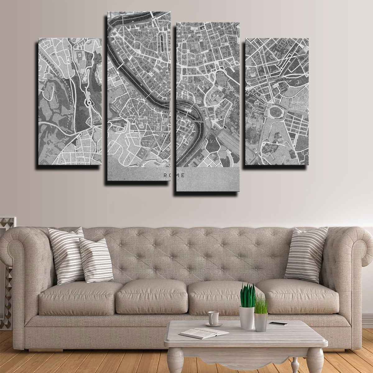 Rome Map 2 Wall Art