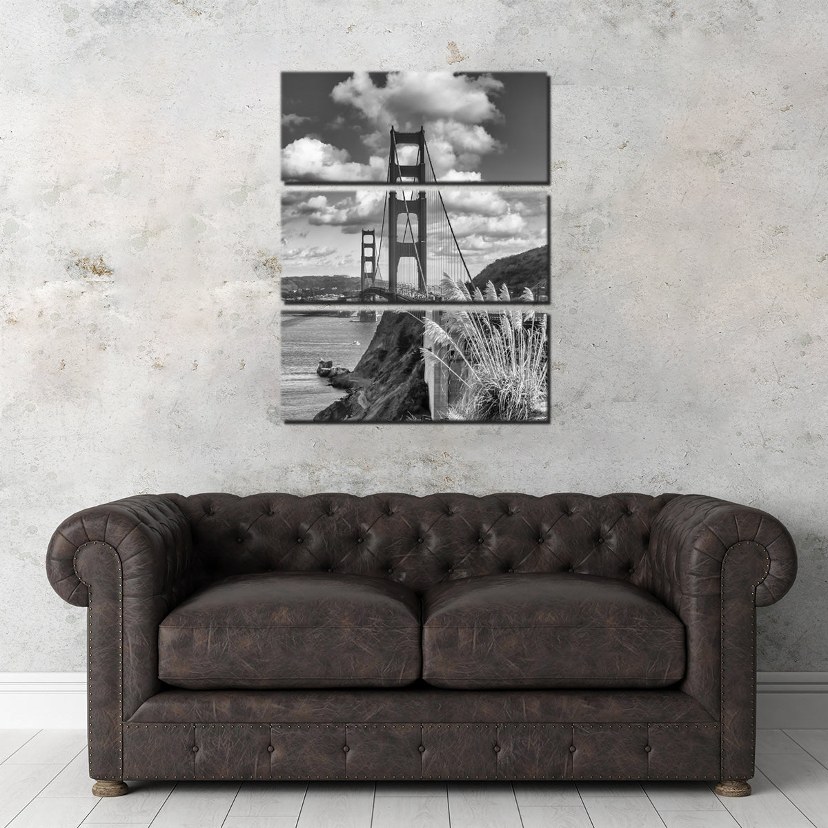 San Francisco Golden Gate Bridge Grayscale Wall Art