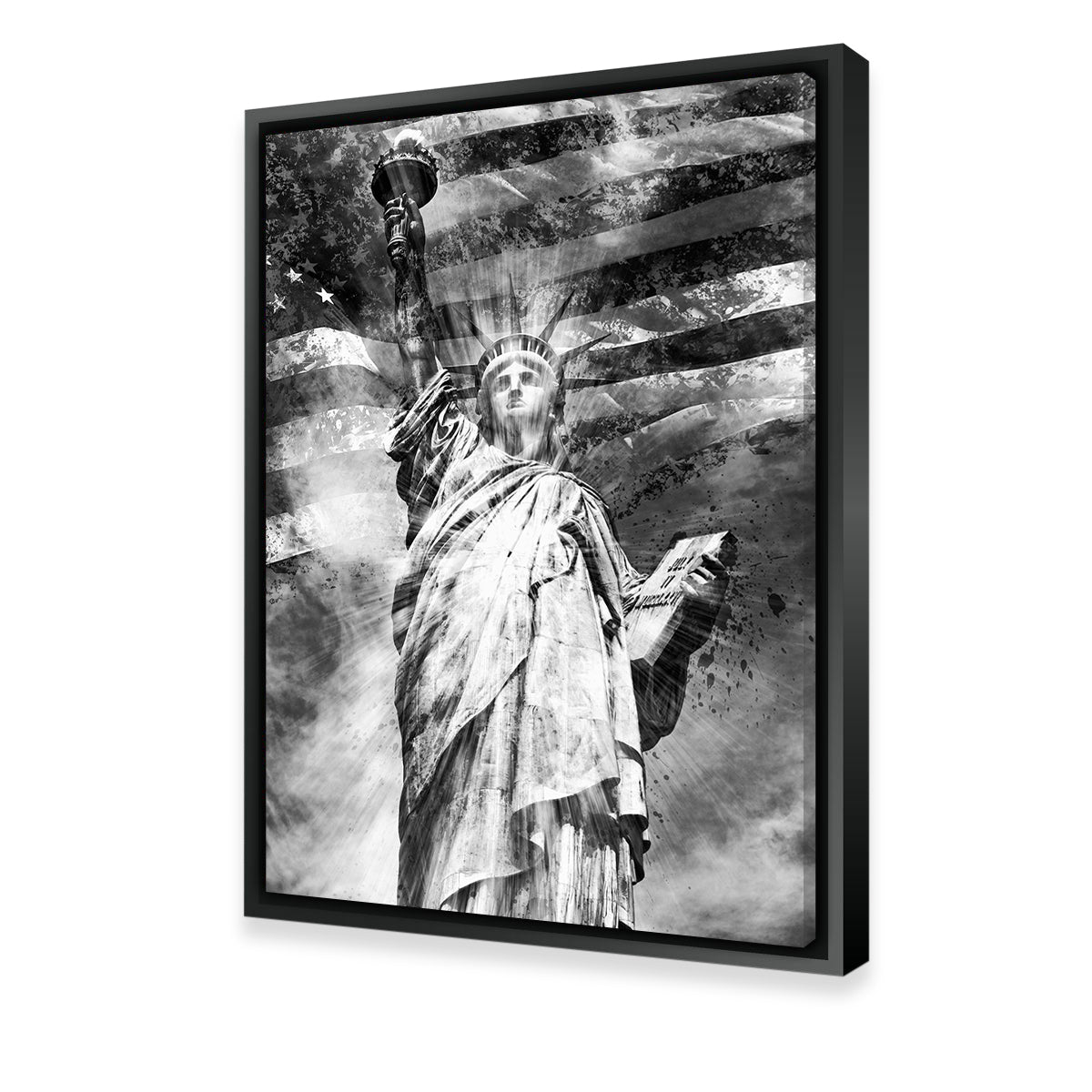 Statue Of Liberty Monochrome Wall Art