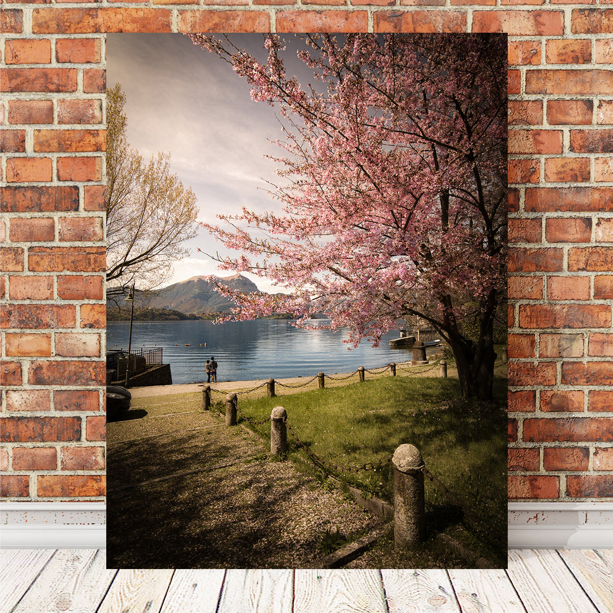 Sakura on Lake Como Wall Art
