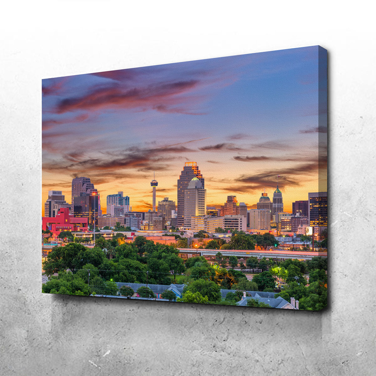 San Antonio Skyline Wall Art