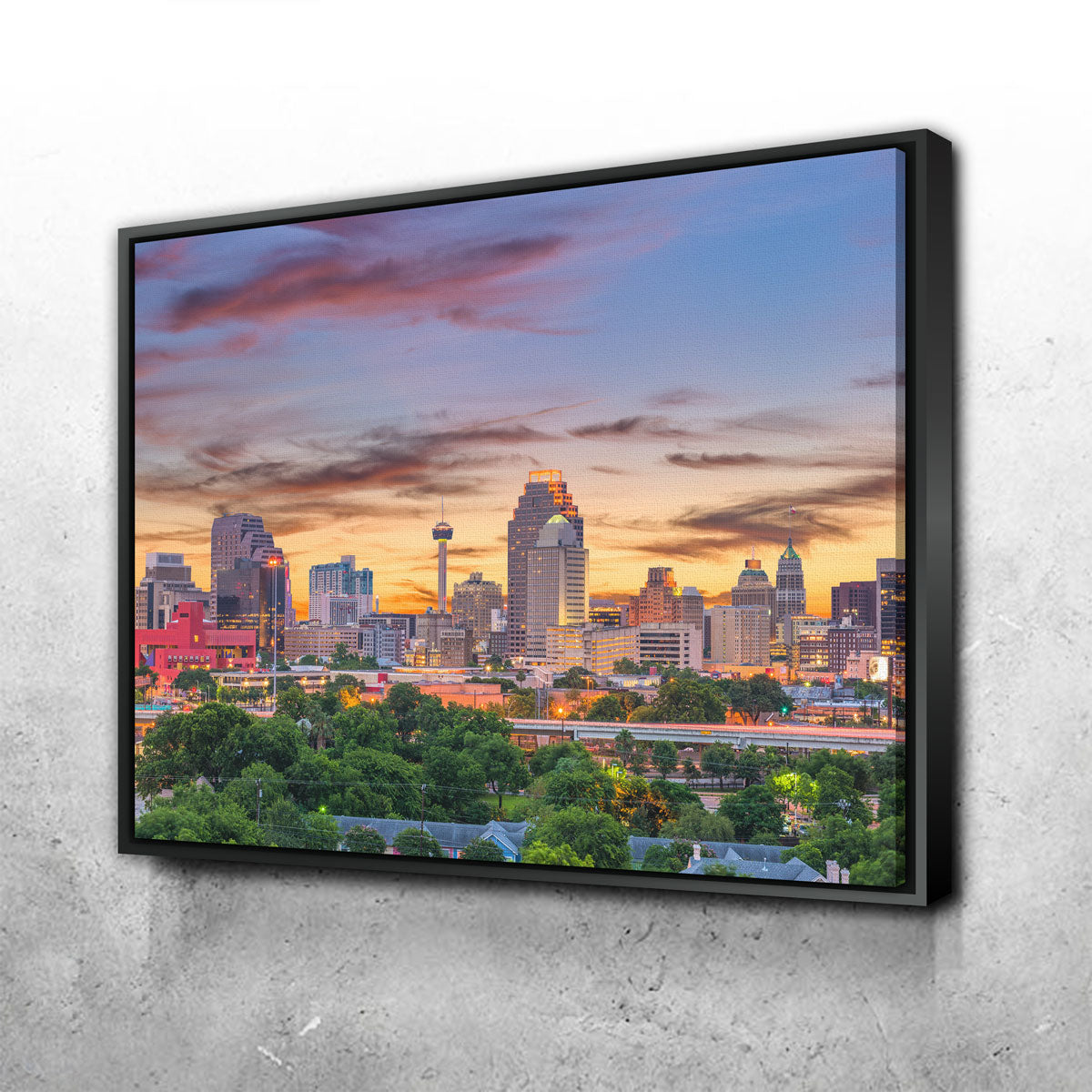 San Antonio Skyline Wall Art