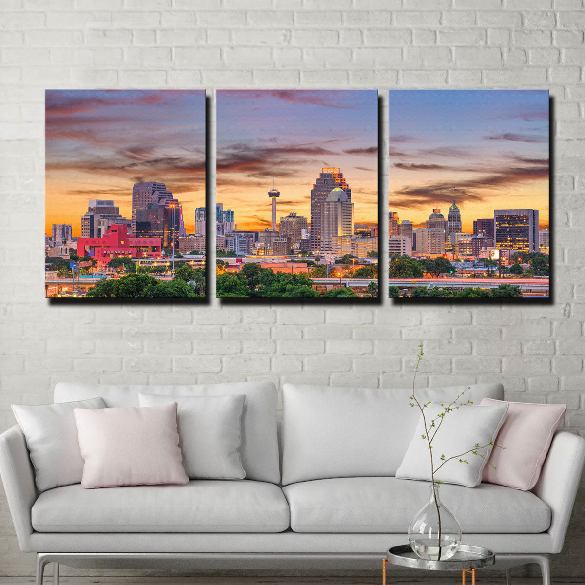 San Antonio Skyline Wall Art