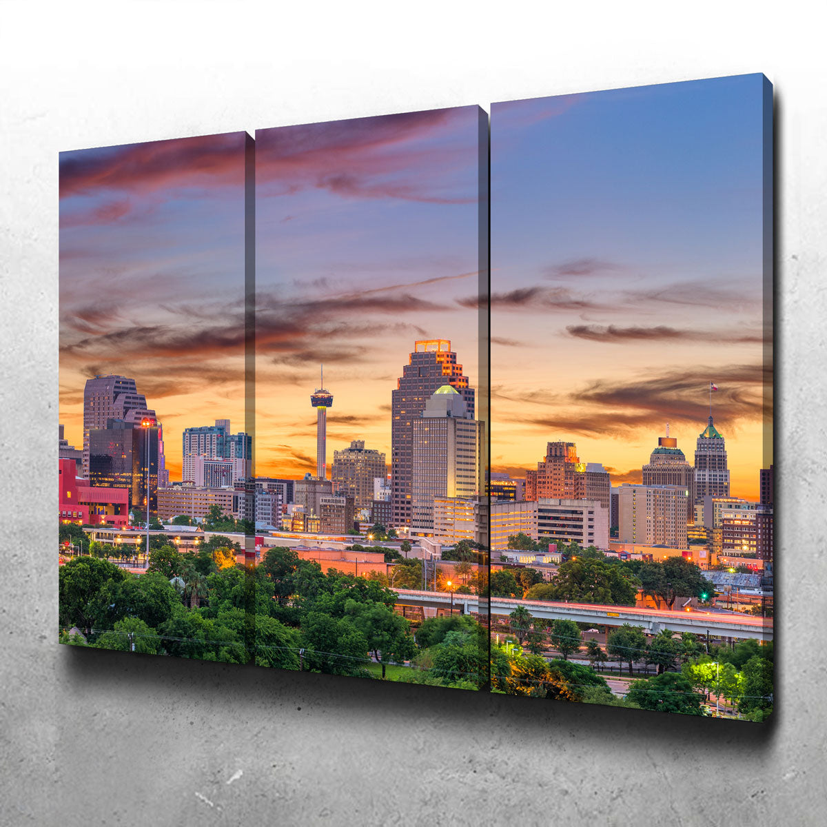San Antonio Skyline Wall Art