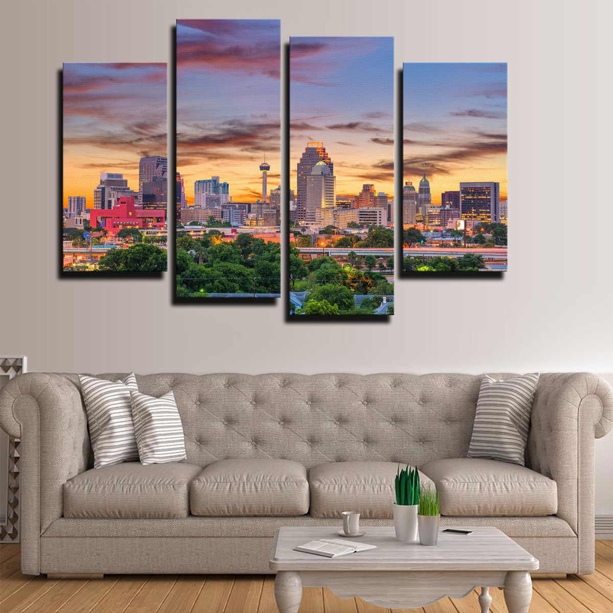 San Antonio Skyline Wall Art