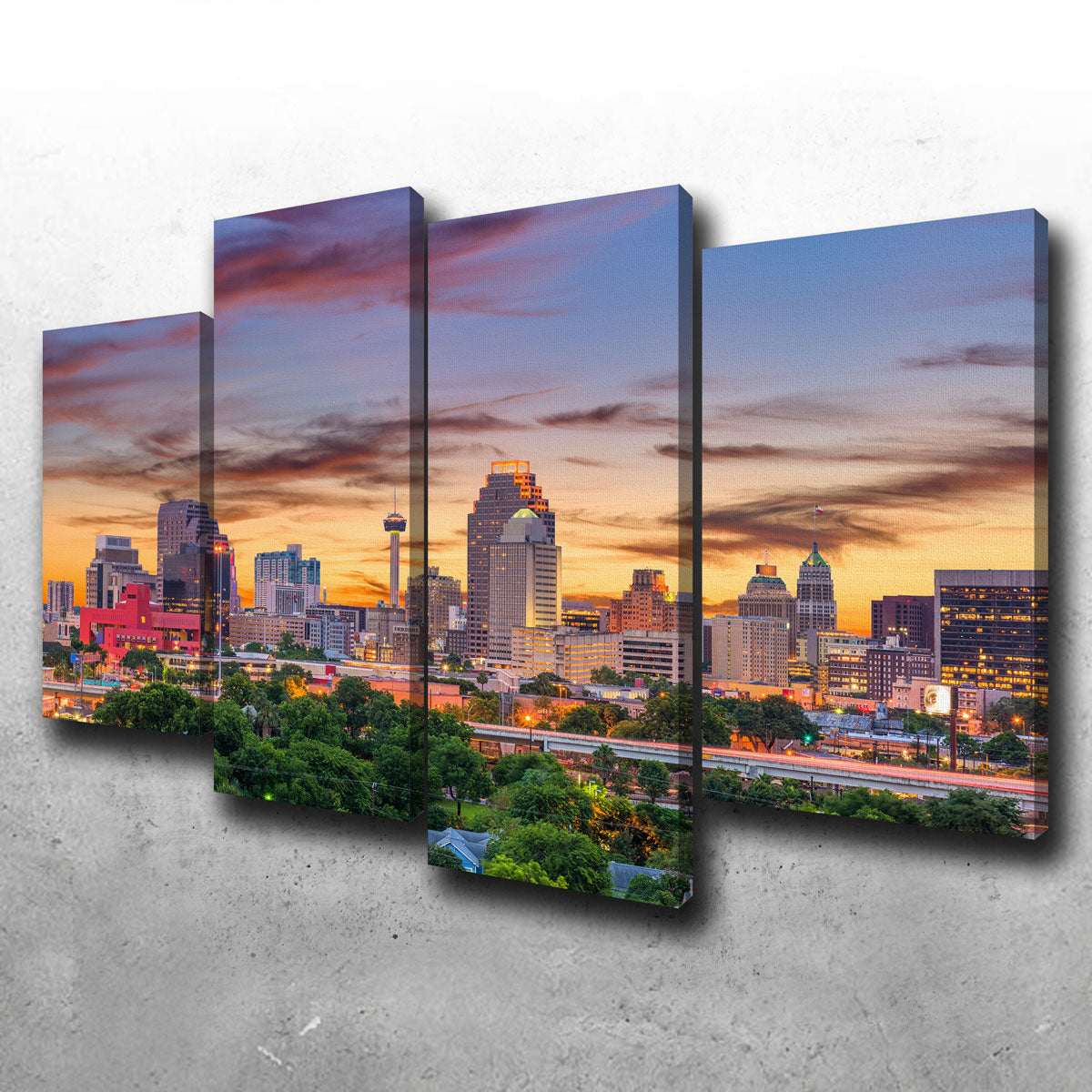 San Antonio Skyline Wall Art