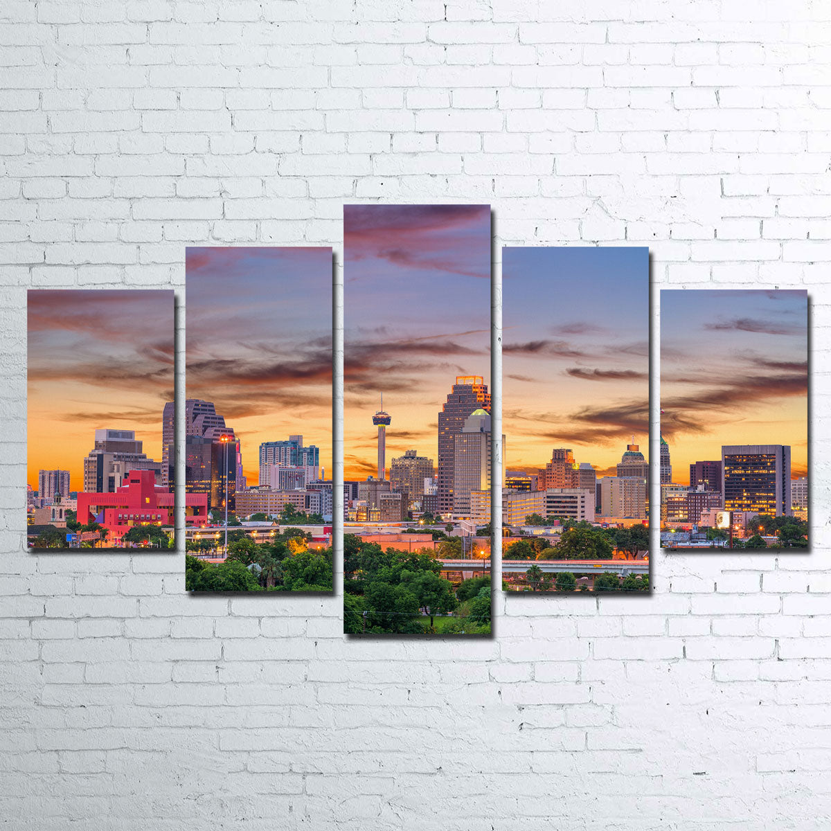 San Antonio Skyline Wall Art