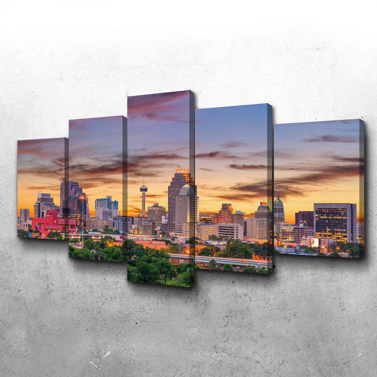 San Antonio Skyline Wall Art