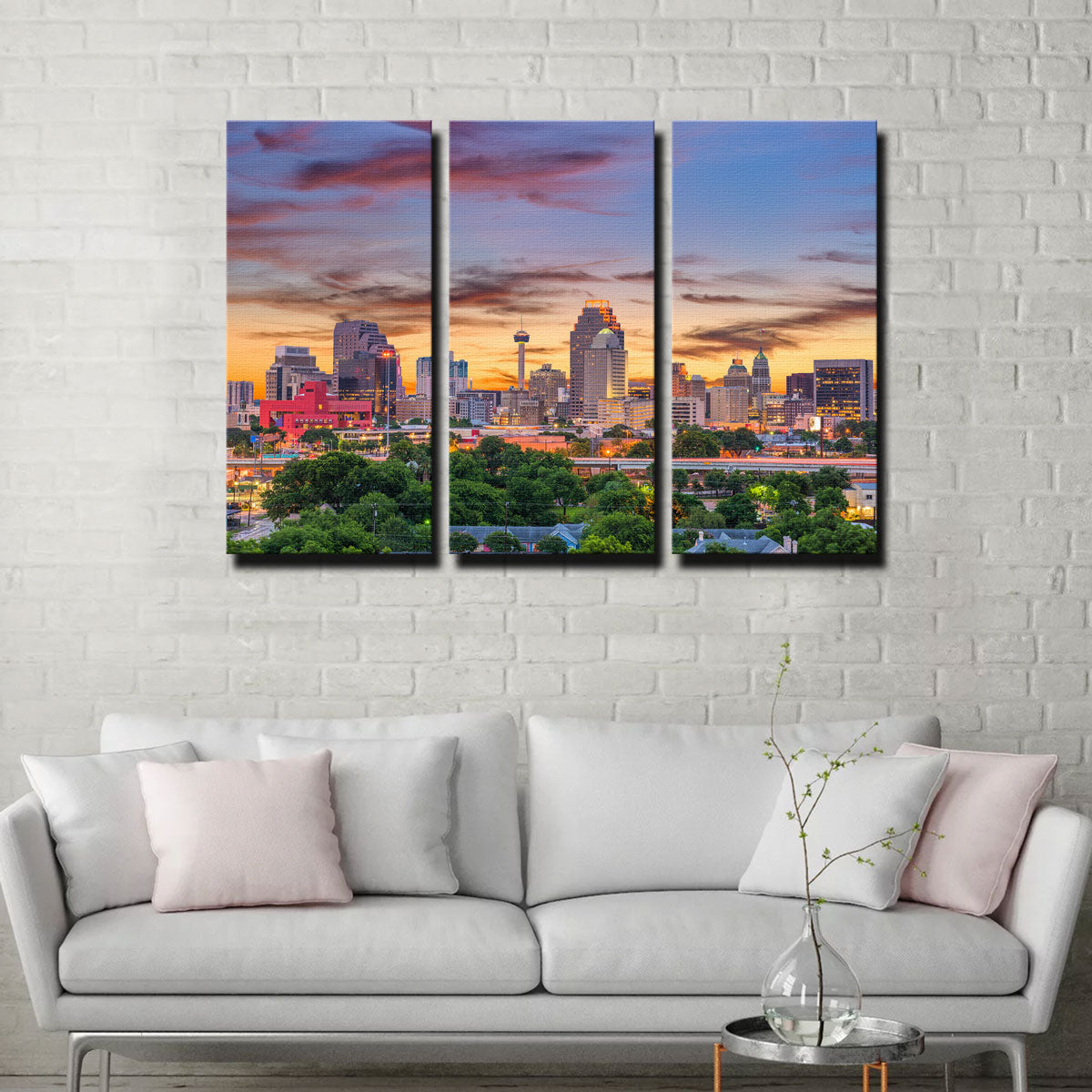 San Antonio Skyline Wall Art