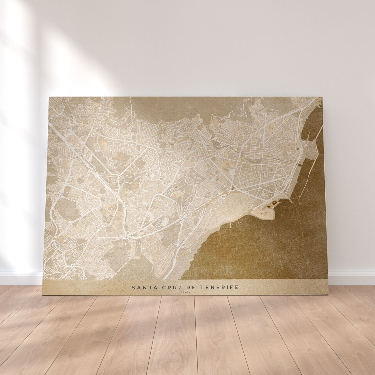 Santa Cruz De Tenerife Map Wall Art