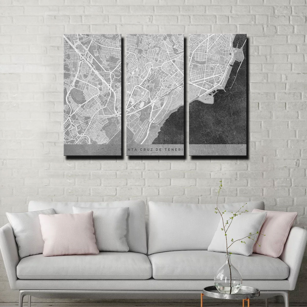 Santa Cruz De Tenerife Map 2 Wall Art