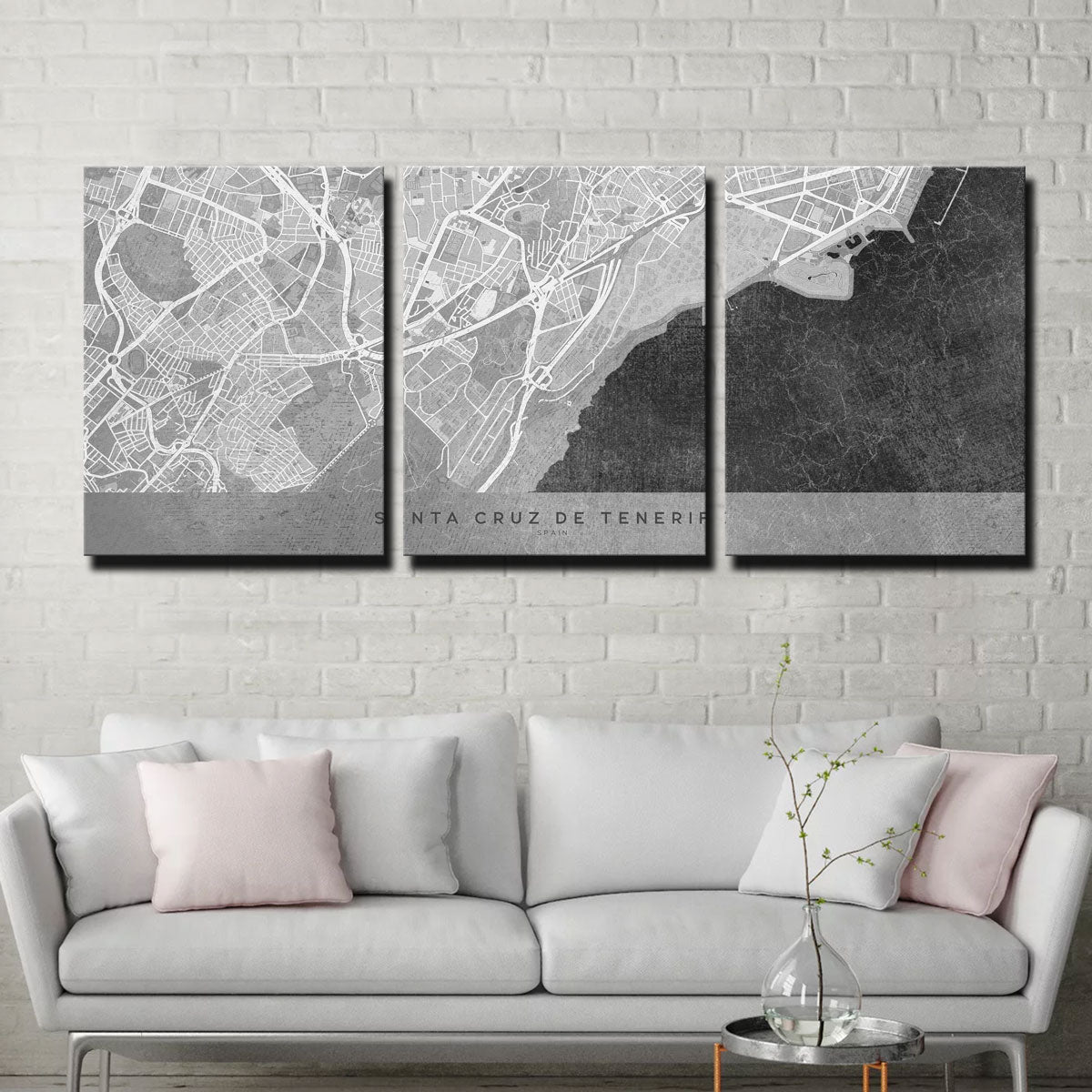 Santa Cruz De Tenerife Map 2 Wall Art