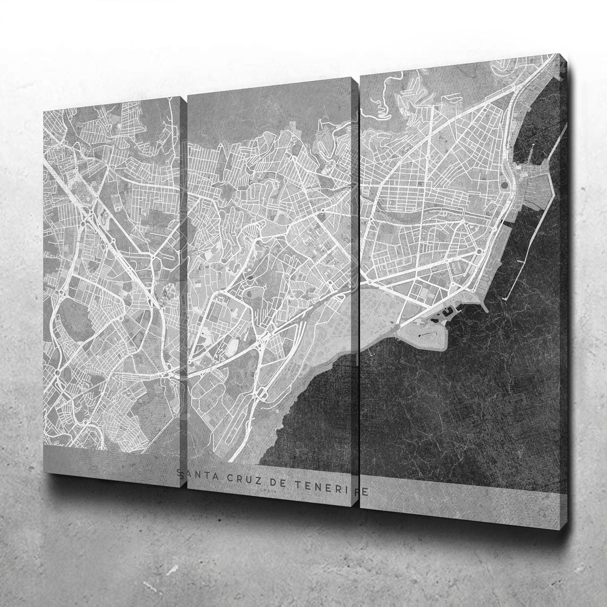 Santa Cruz De Tenerife Map 2 Wall Art