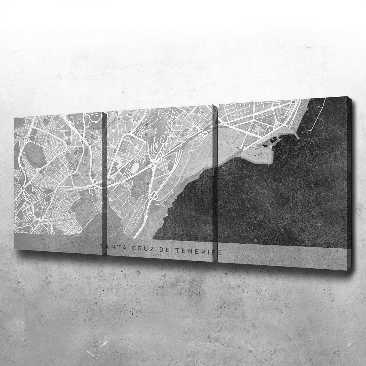 Santa Cruz De Tenerife Map 2 Wall Art