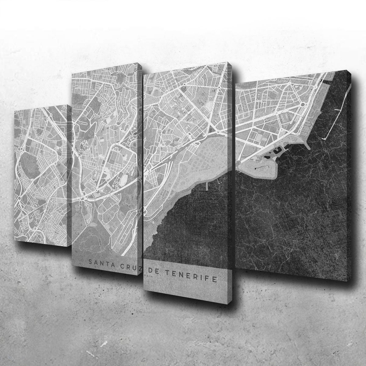 Santa Cruz De Tenerife Map 2 Wall Art