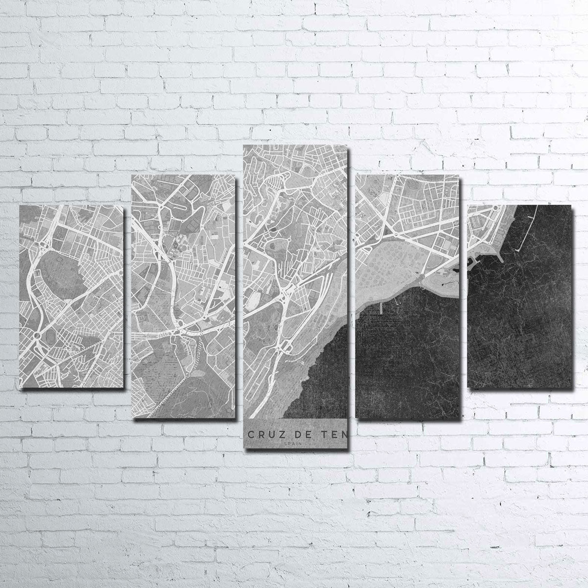 Santa Cruz De Tenerife Map 2 Wall Art