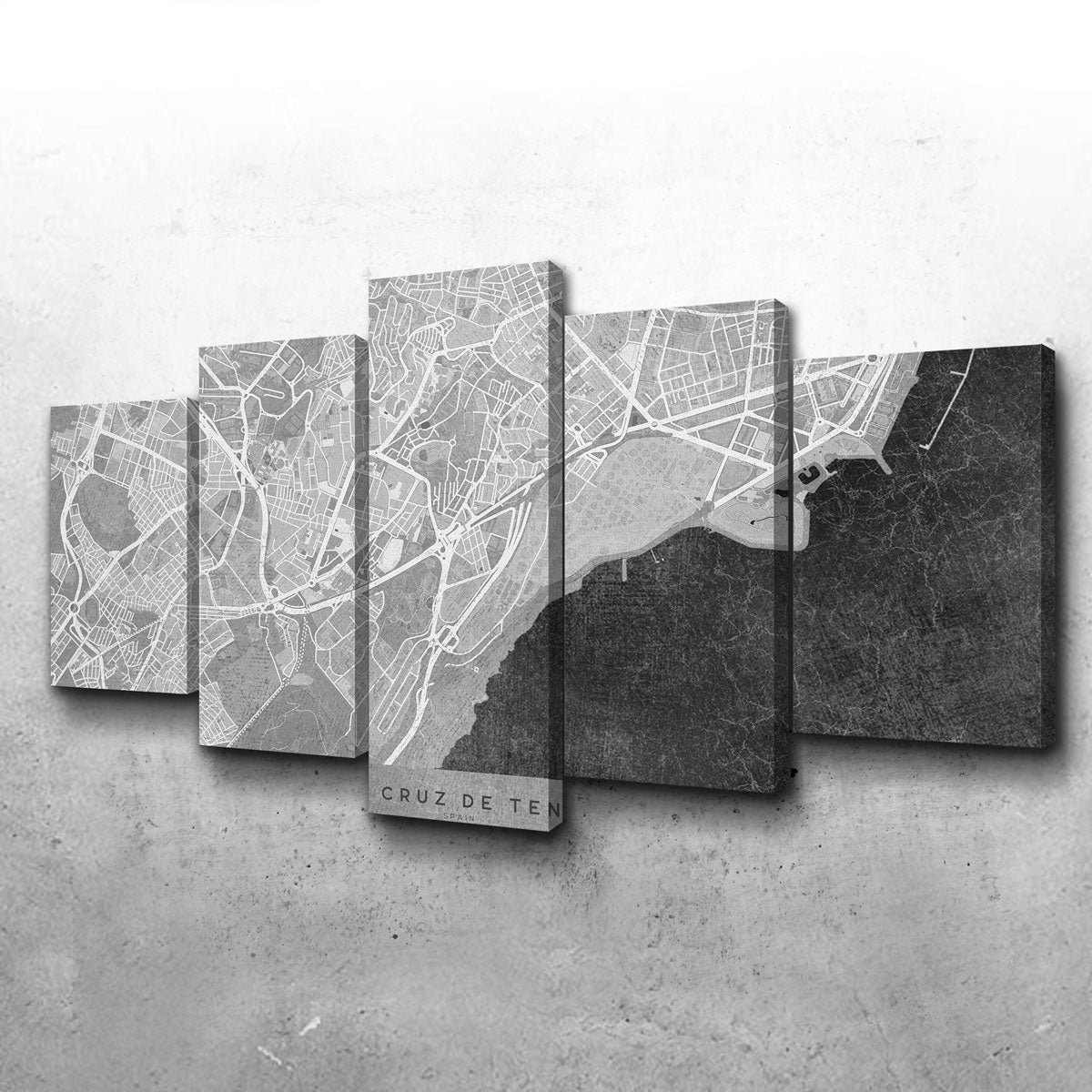 Santa Cruz De Tenerife Map 2 Wall Art