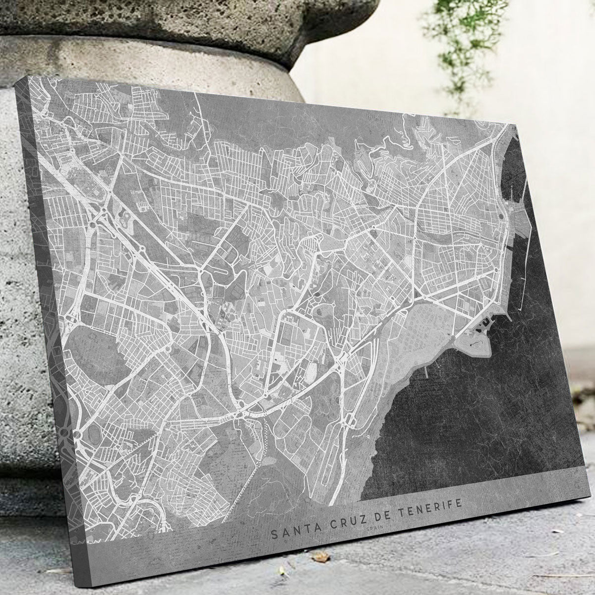 Santa Cruz De Tenerife Map 2 Wall Art