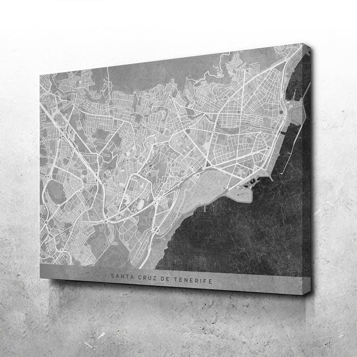 Santa Cruz De Tenerife Map 2 Wall Art