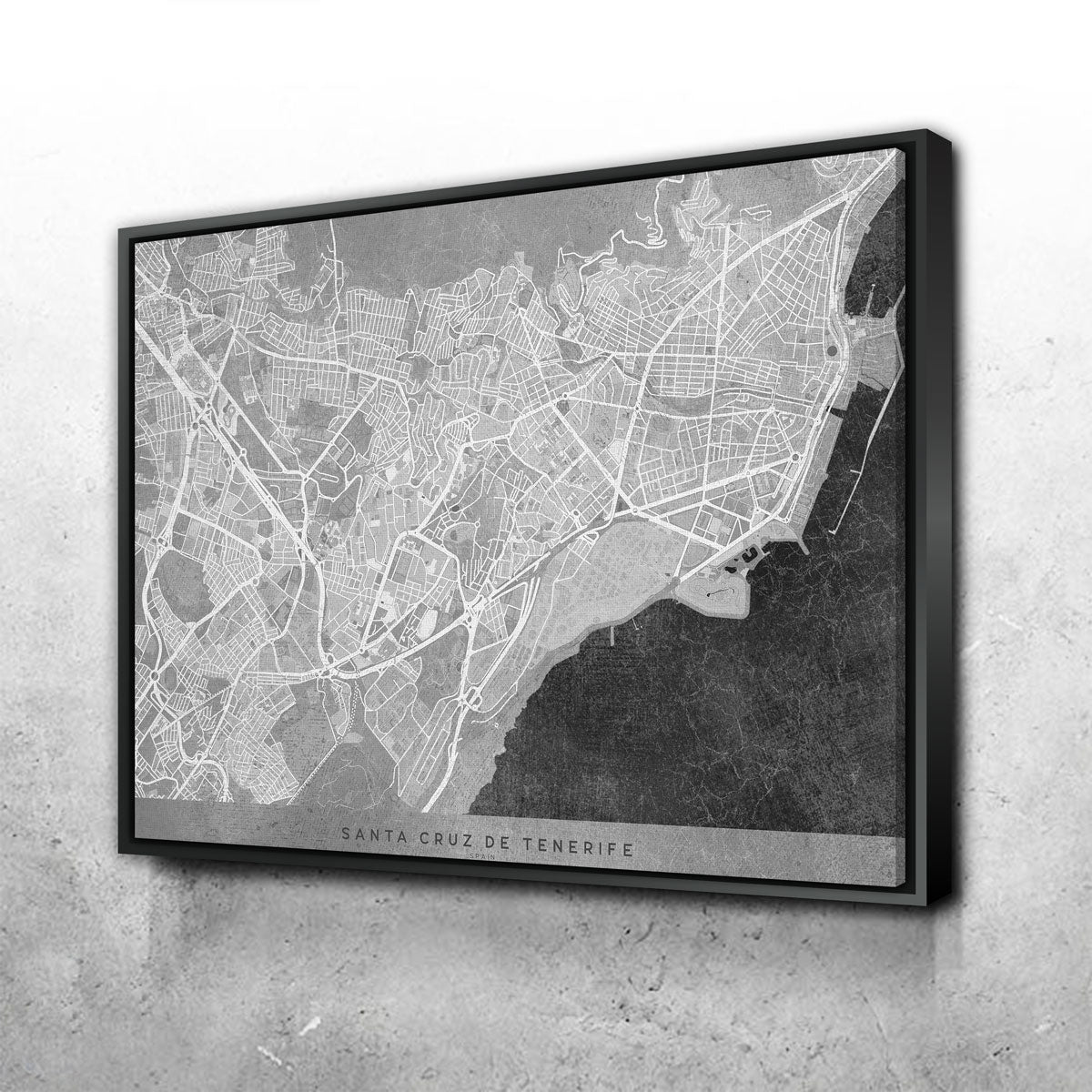 Santa Cruz De Tenerife Map 2 Wall Art