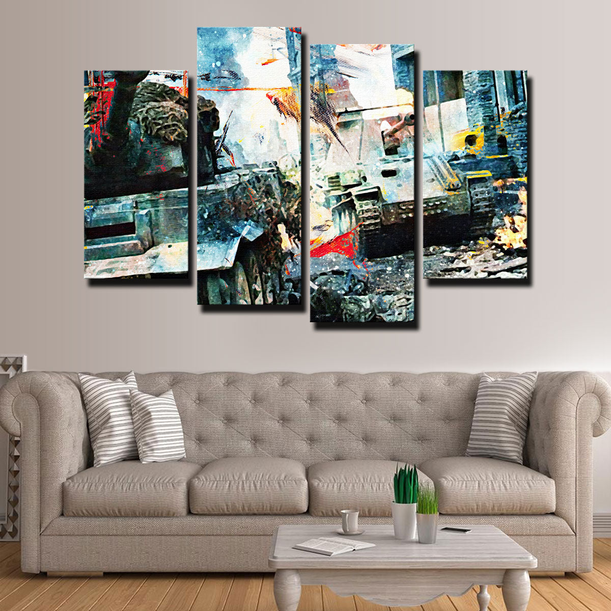 Tank Battle Wall Art