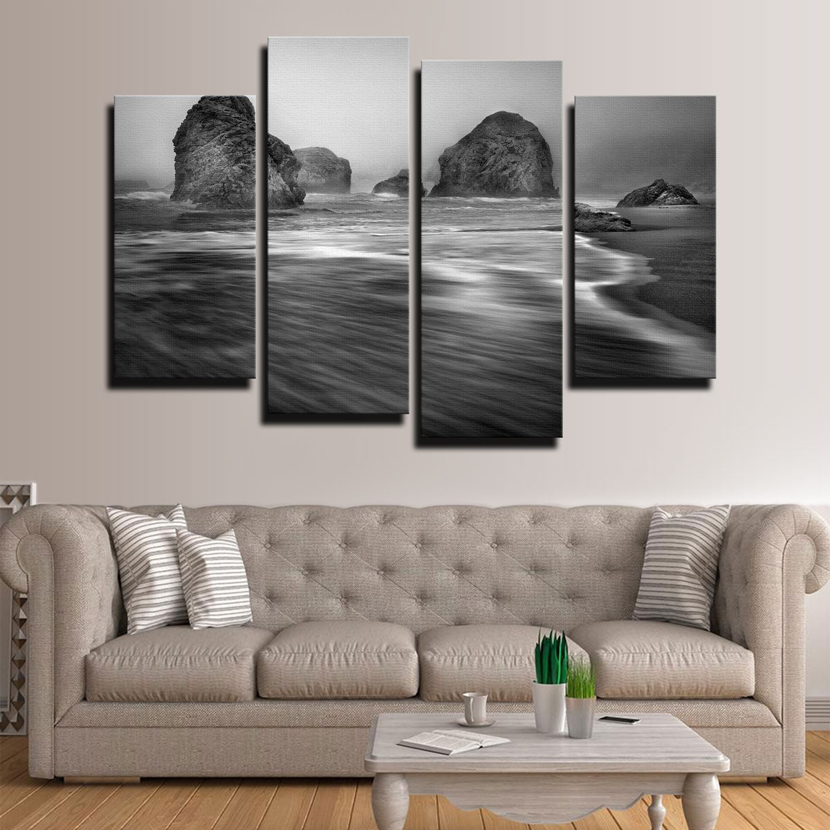 Sea Stacks - Foggy Oregon Coast Wall Art