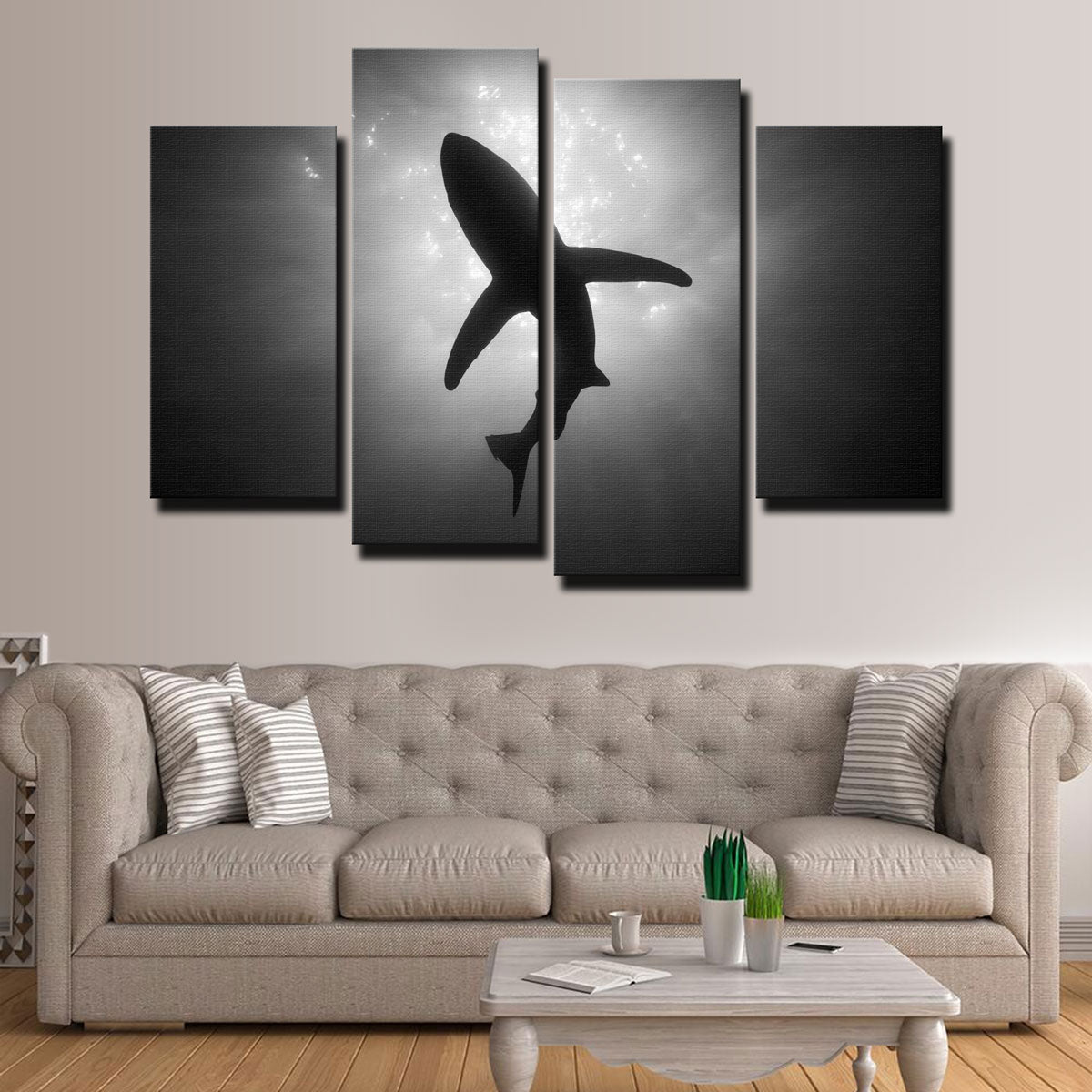 Shark Silhouette Wall Art