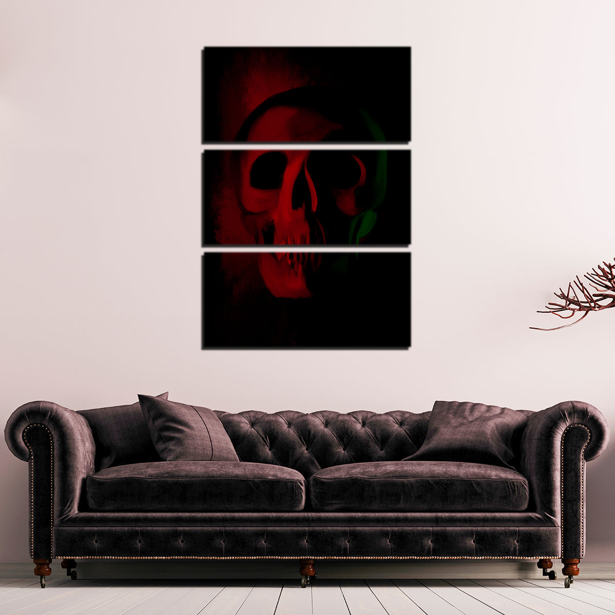 Skull Red Shade Wall Art