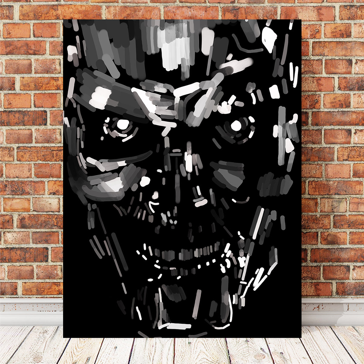Skull Black And White Wall Art