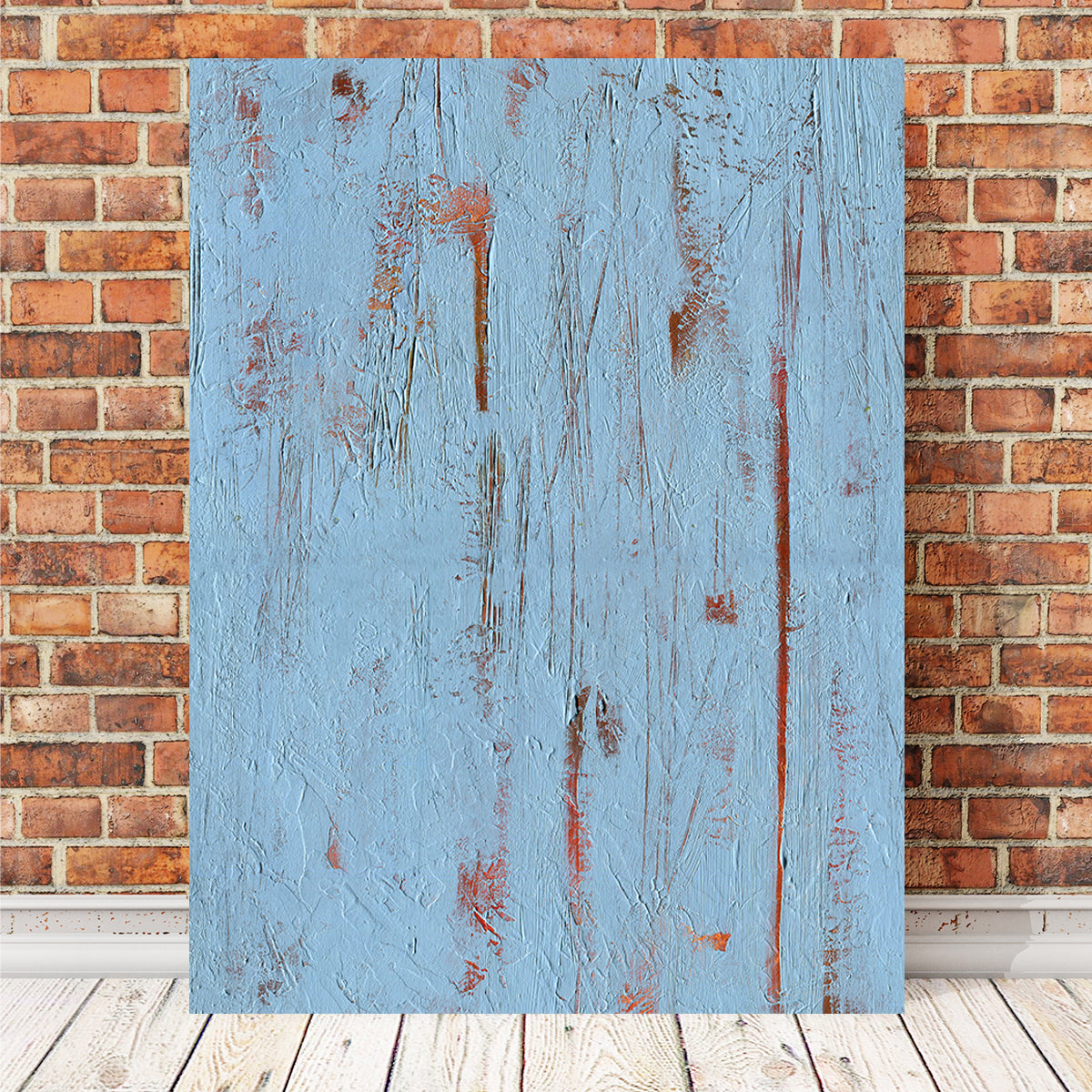 Sky Blue Red Wall Art
