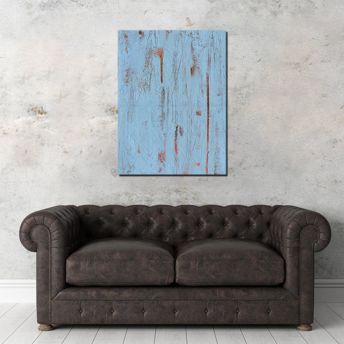 Sky Blue Red Wall Art