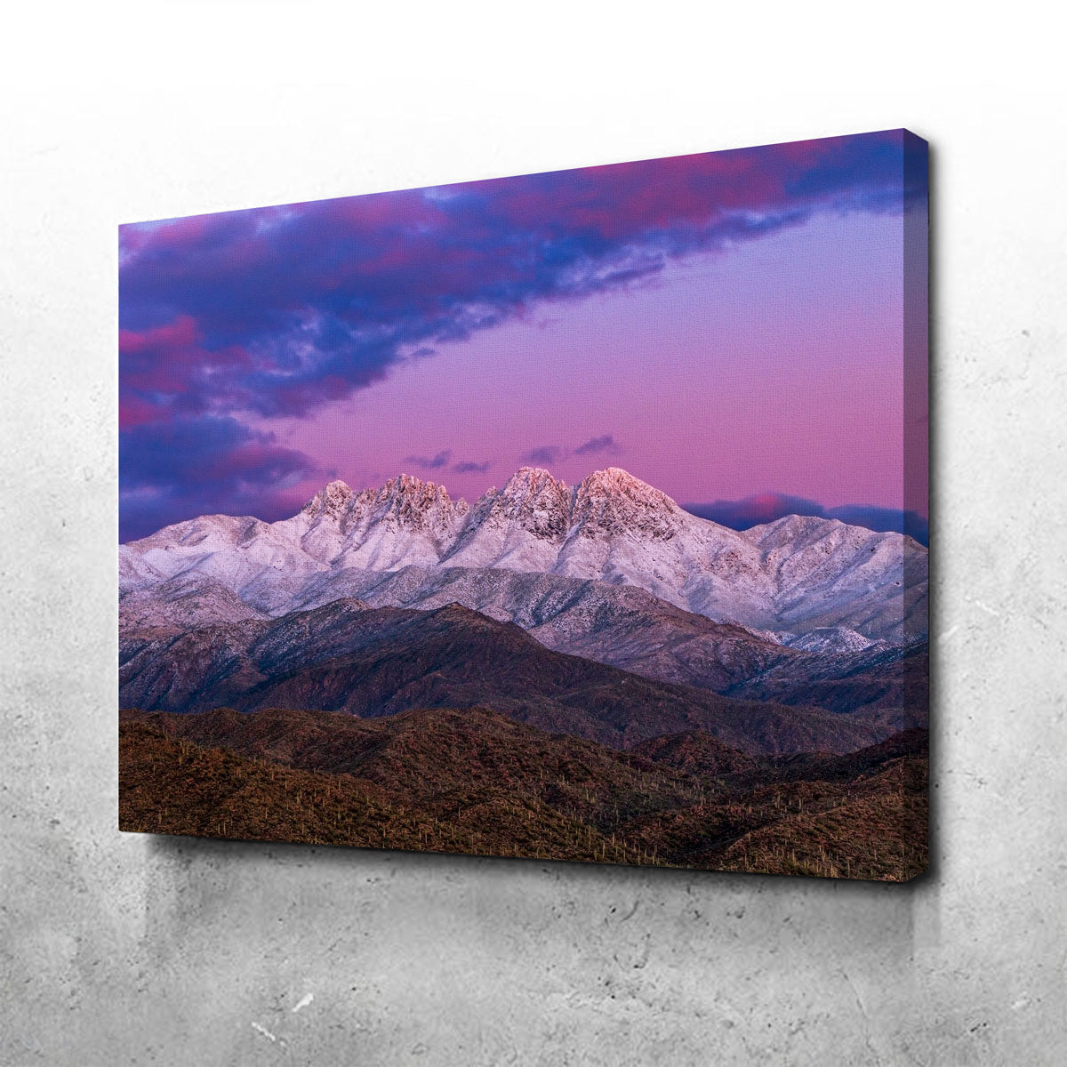 Snow Clad Four Peaks Mountain Wall Art