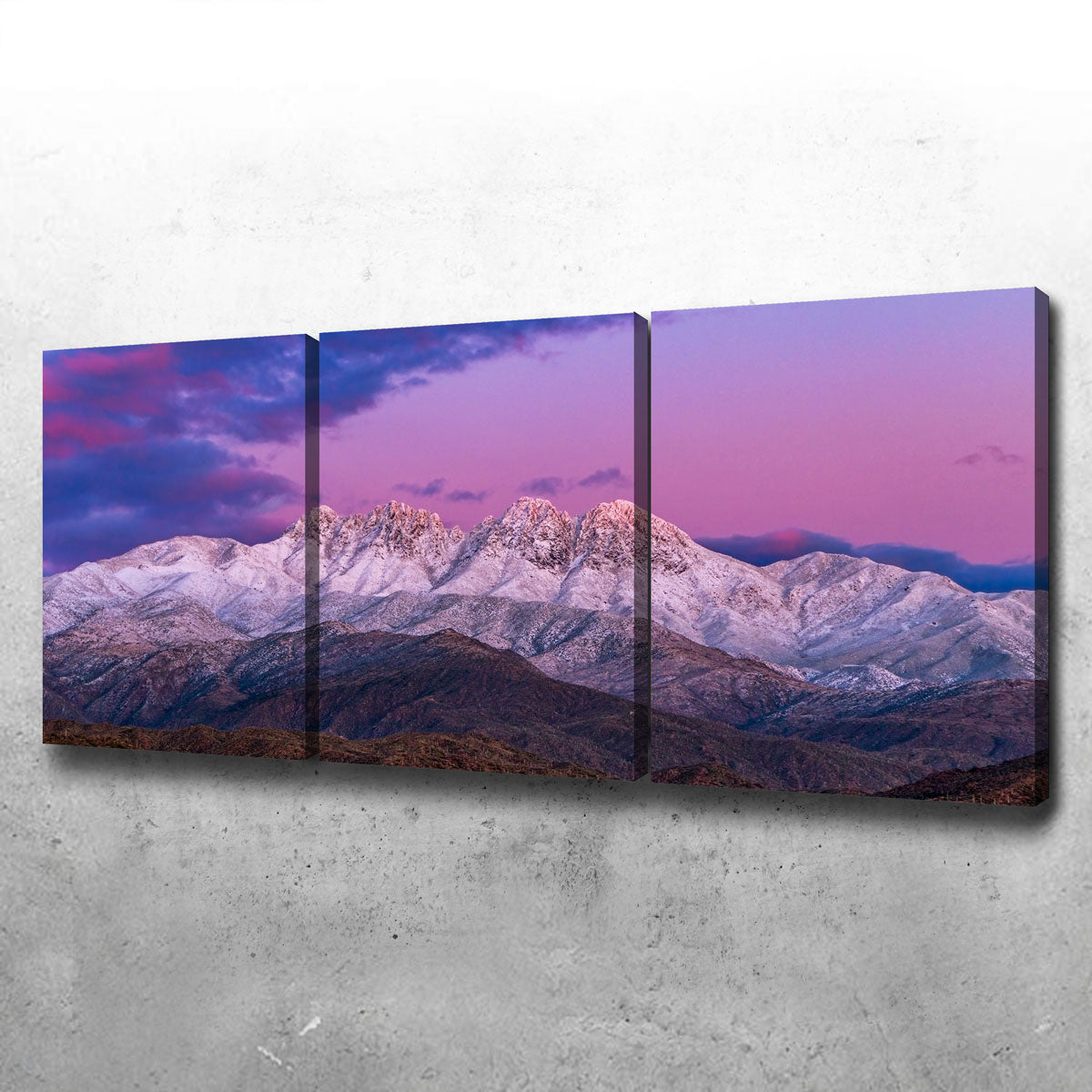 Snow Clad Four Peaks Mountain Wall Art