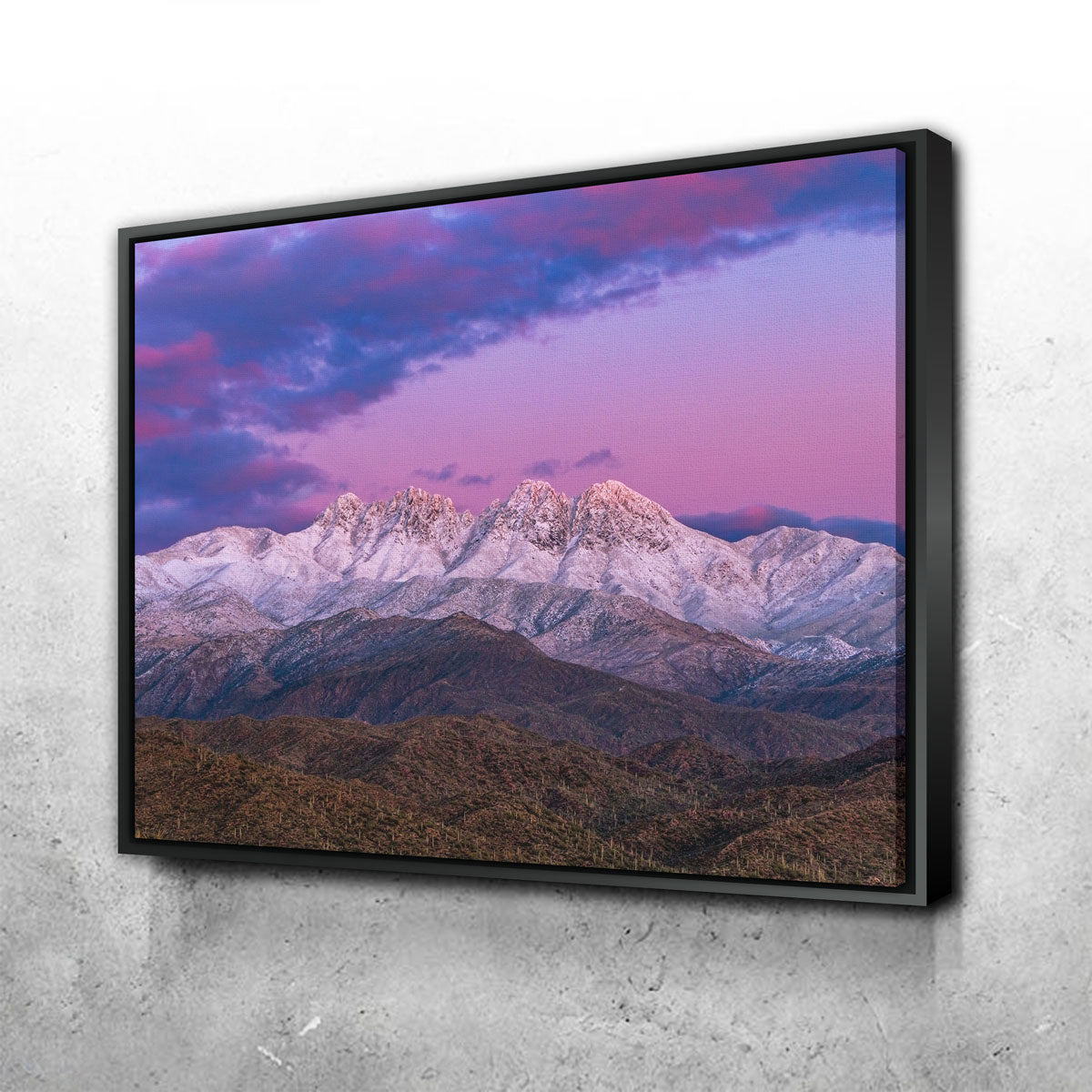 Snow Clad Four Peaks Mountain Wall Art