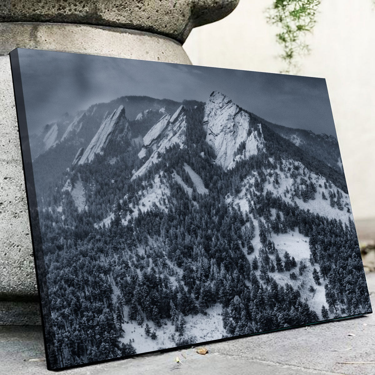 Snow On The Flatirons Wall Art