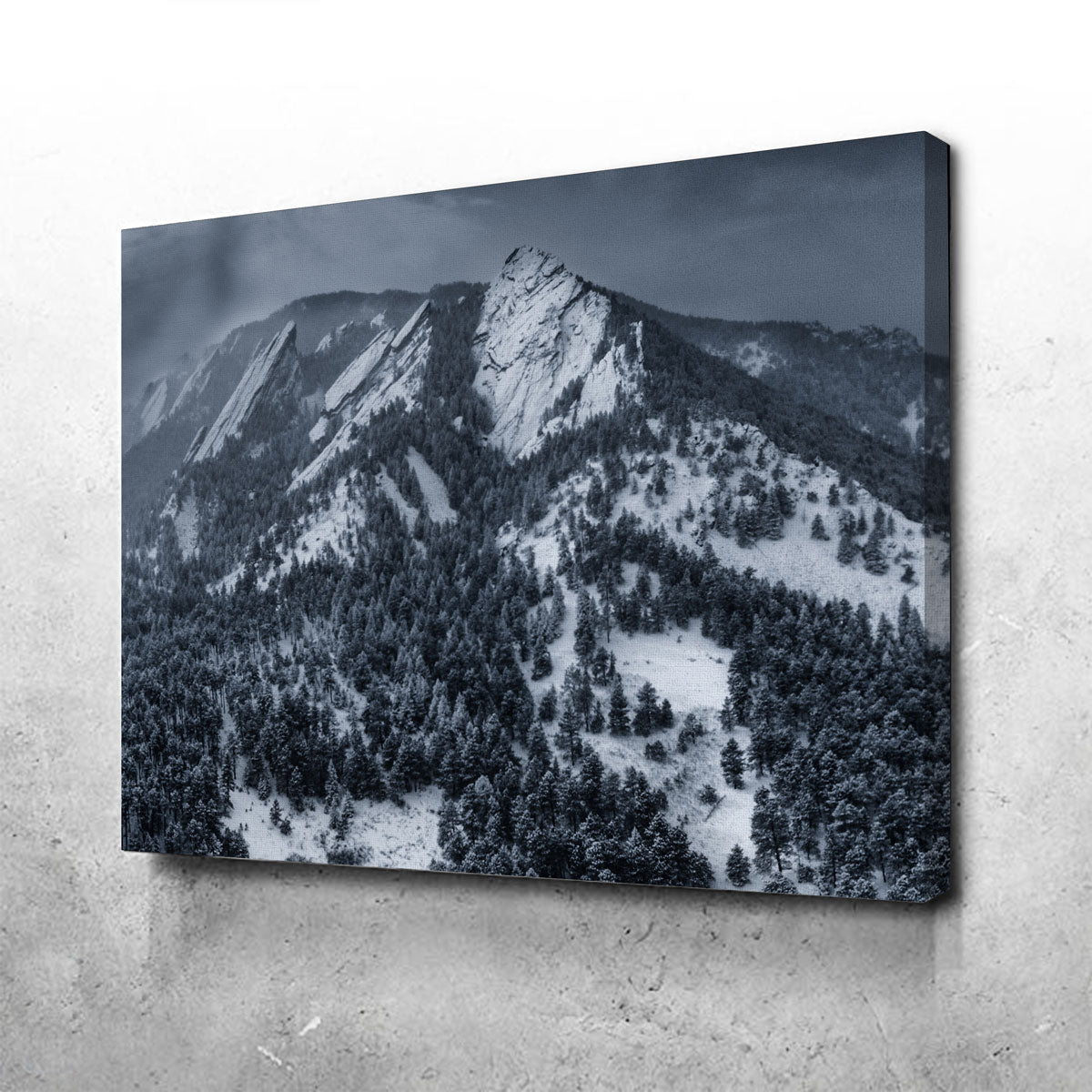 Snow On The Flatirons Wall Art