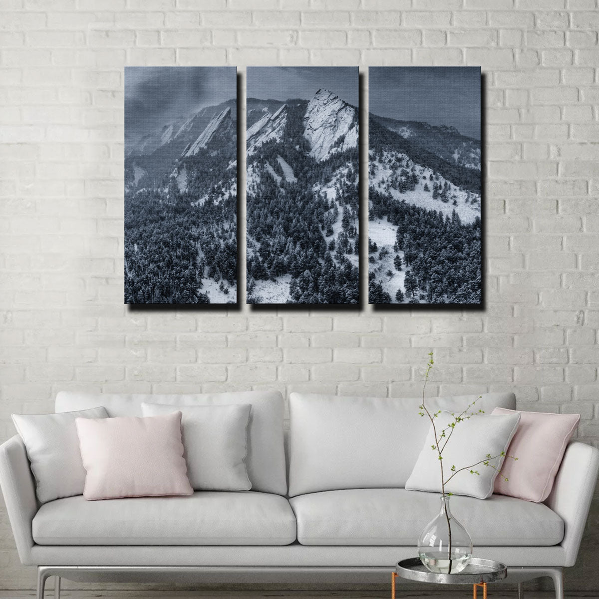 Snow On The Flatirons Wall Art